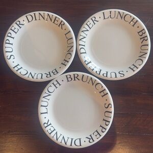 3 La Primula Italy Over And Back  10.5” LUNCH BRUNCH SUPPER DINNER Plates Set 3